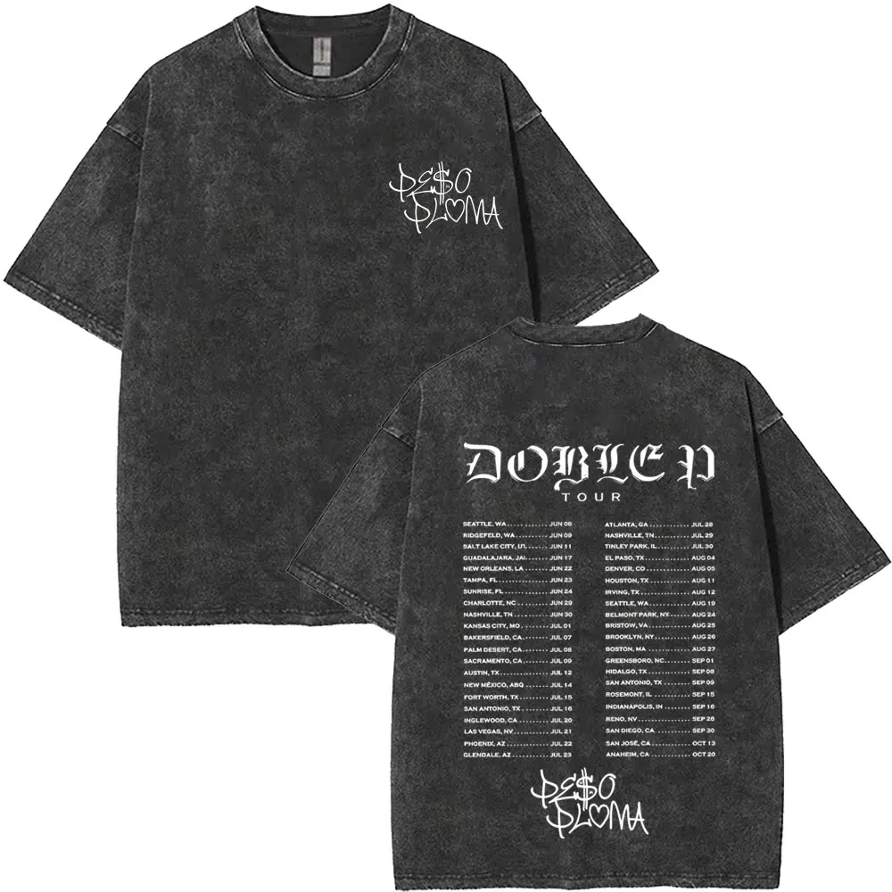 Singer Peso Pluma Exodo Tour Graphic Washed Vintage T-shirt Male Fashion Casual T Shirts Men Women Hip Hop Oversized Tshirt Tops
Singer Peso Pluma Exodo Tour Graphic Washed Vintage T-shirt Male Fashion Casual T Shirts Men Women Hip Hop Oversized Tshirt Tops