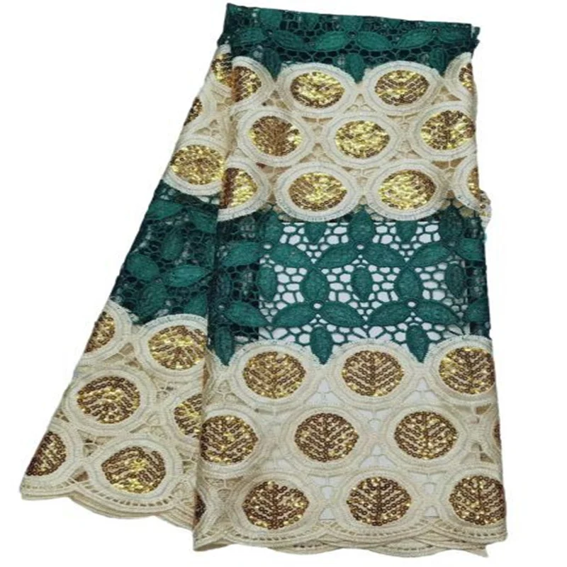 Green High Quality African Lace Fabric cotton Swiss Voile Lace Water-soluble Nigerian Tulle Sequined Popular Dubai Style 5 Yard
Green High Quality African Lace Fabric cotton Swiss Voile Lace Water-soluble Nigerian Tulle Sequined Popular Dubai Style 5 Yard