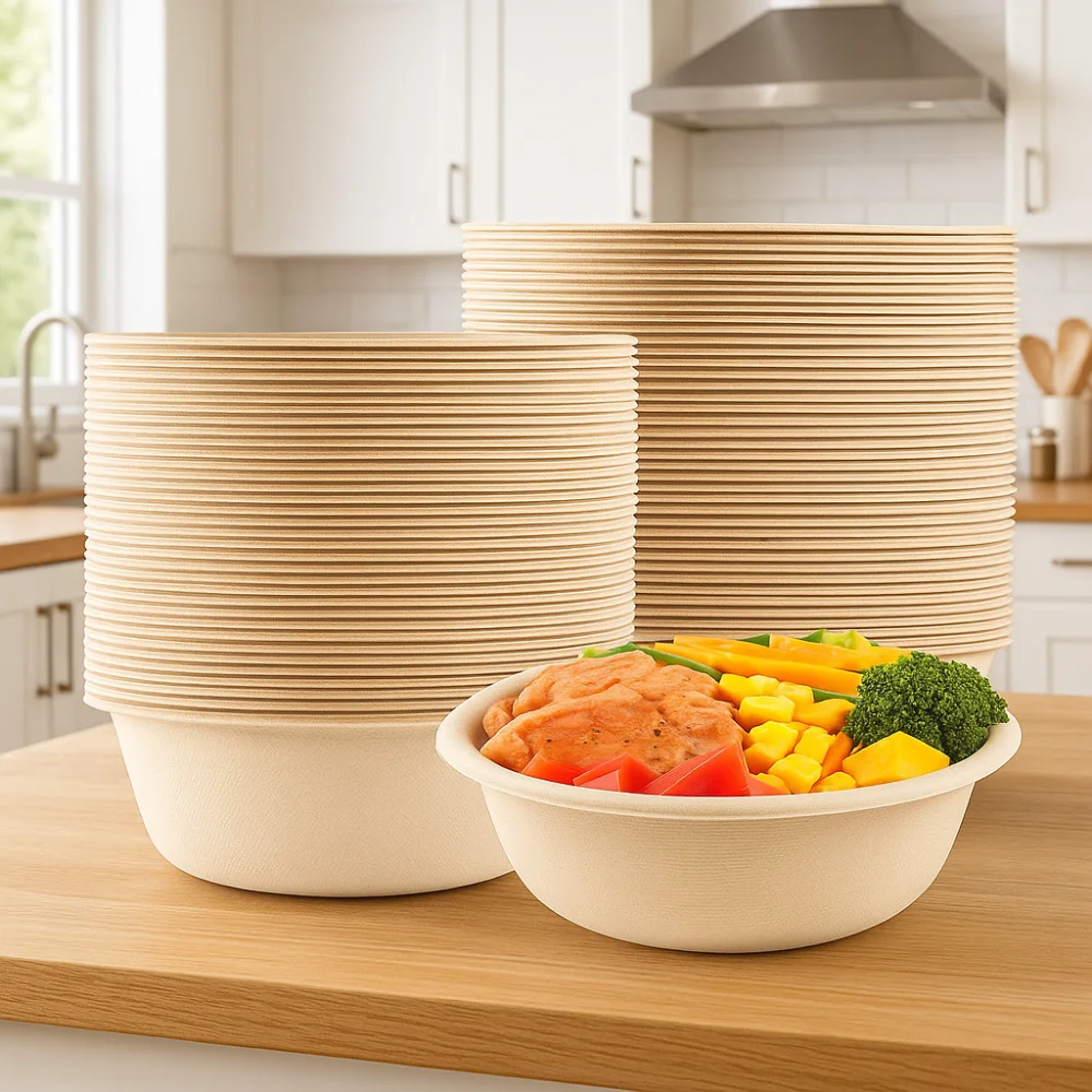 50Pcs Disposable Dinnerware Degradable Disposable Paper Bowl Thickened 350/500ml Salad Bowl Durable Paper Plate Commercial
50Pcs Disposable Dinnerware Degradable Disposable Paper Bowl Thickened 350/500ml Salad Bowl Durable Paper Plate Commercial