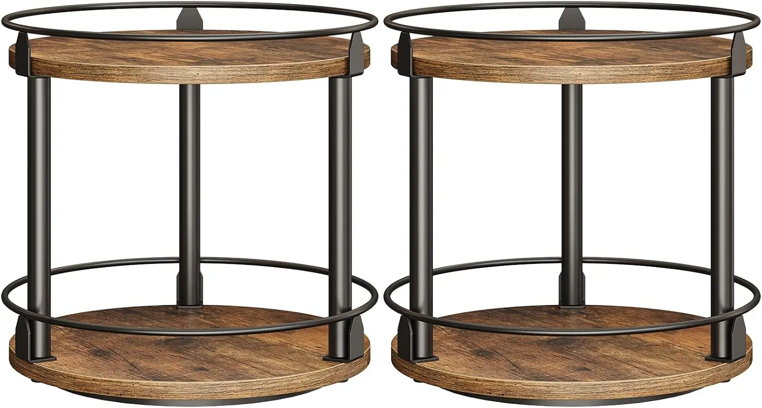 2-Tier Lazy Susan Spice Rack, Rotating Turntable Organizer for Cabinet Countertop, Rustic Brown
2-Tier Lazy Susan Spice Rack, Rotating Turntable Organizer for Cabinet Countertop, Rustic Brown