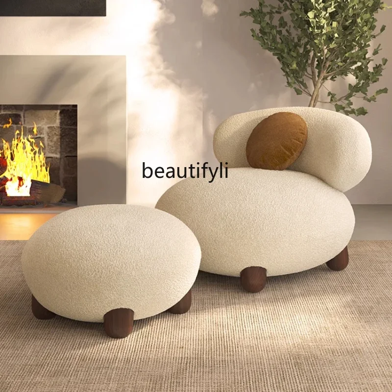 Leisure chair foot pedal combination French cream wind light luxury modern single chair technology fabric
Leisure chair foot pedal combination French cream wind light luxury modern single chair technology fabric