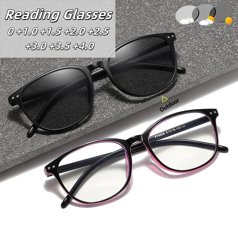 New Large Frame Reading Glasses Round Spectacles Anti-Blue Light Indoor and Outdoor Dual-purpose Color Changing Eyeglasses
New Large Frame Reading Glasses Round Spectacles Anti-Blue Light Indoor and Outdoor Dual-purpose Color Changing Eyeglasses