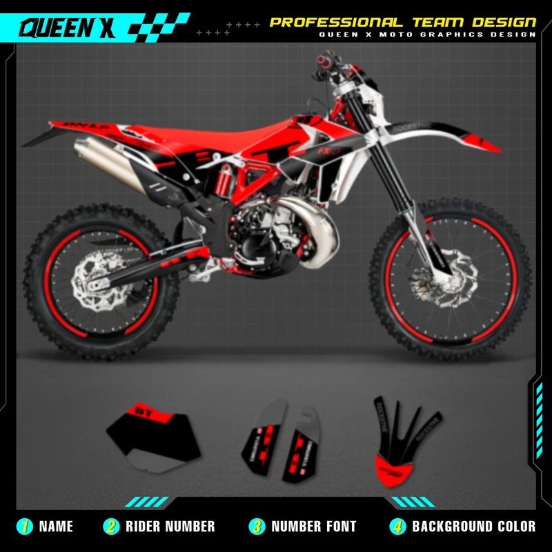 QUEEN X MOTO Motorcycle Team Graphics Decal & Sticker Kit For BETA RR 2018 2019 004
QUEEN X MOTO Motorcycle Team Graphics Decal & Sticker Kit For BETA RR 2018 2019 004