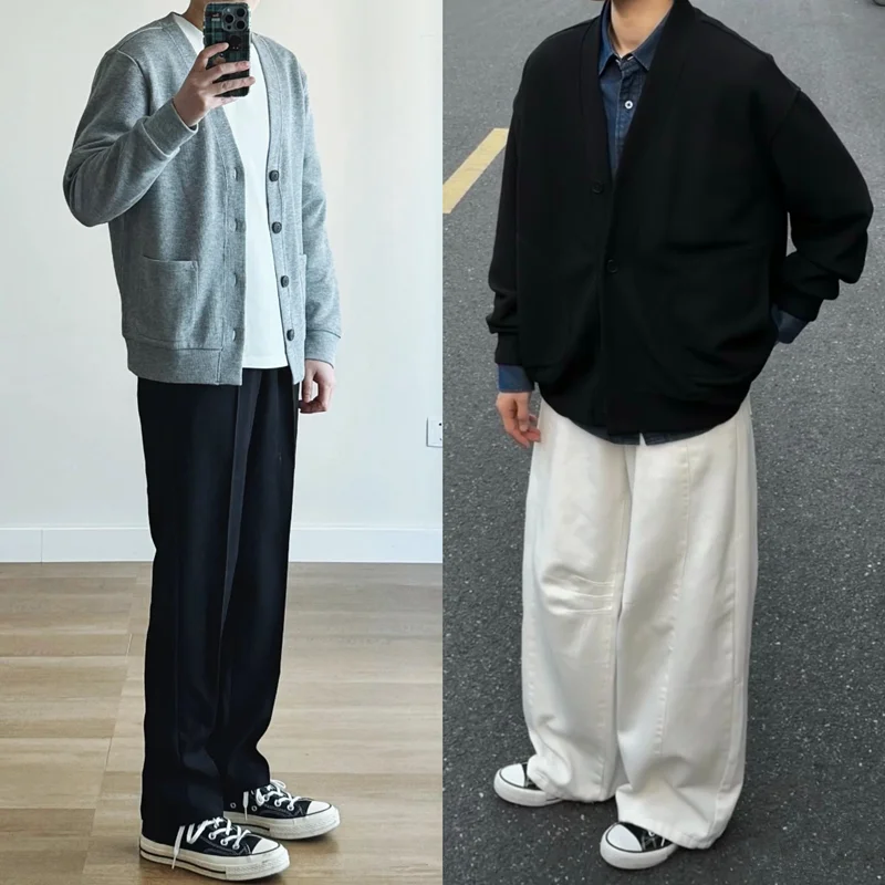 Мужской вязаный кардиган премиум-класса с V-образным вырезом, осенний, повседневный, из мягкого полиэстера, с длинными рукавами, для работы и отдыха
Мужской вязаный кардиган премиум-класса с V-образным вырезом, осенний, повседневный, из мягкого полиэстера, с длинными рукавами, для работы и отдыха