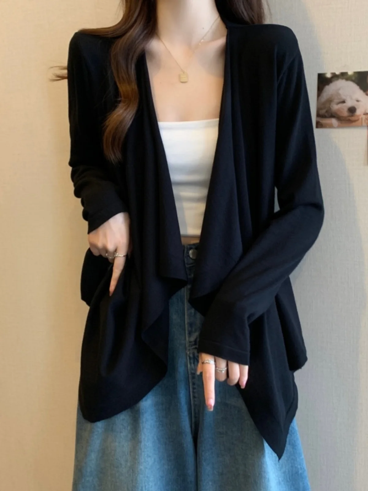 Slimming Knitted Open Cardigan Shawl Outerwear for Women Early Spring plus Size Fashionable Long Sleeve V-Neck Regular Fit
Slimming Knitted Open Cardigan Shawl Outerwear for Women Early Spring plus Size Fashionable Long Sleeve V-Neck Regular Fit