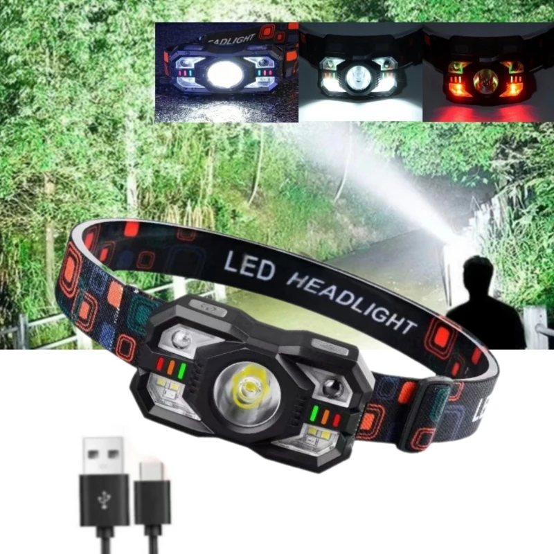 USB Rechargeable Headlamp Portable LED Headlight Portable Working Light Fishing Camping Head Light For Outdoor Camping Hiking
USB Rechargeable Headlamp Portable LED Headlight Portable Working Light Fishing Camping Head Light For Outdoor Camping Hiking