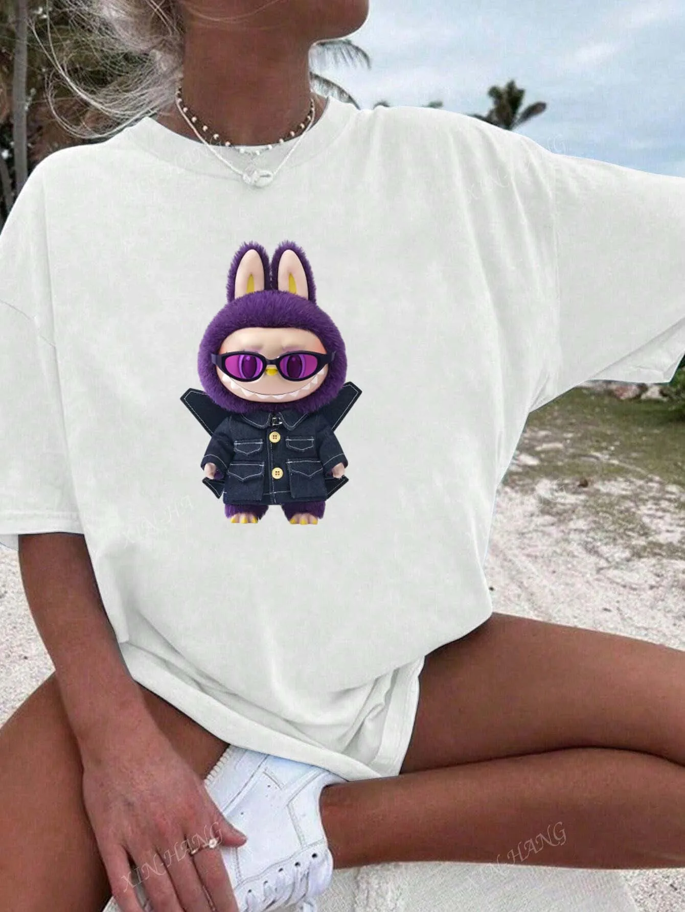 “Bulala Purple Bunny: Denim - jacketed, wing - adorned, sunglasses - wearing—stylish design for Bulala T - shirts.”
“Bulala Purple Bunny: Denim - jacketed, wing - adorned, sunglasses - wearing—stylish design for Bulala T - shirts.”