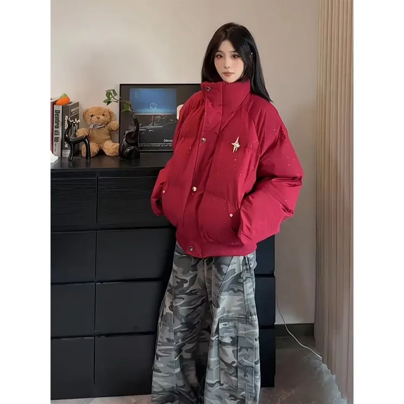 Red Star Workwear down Cotton Jaet Thi Warm ort Bread Sle for Men And Women Winter Casual Youth ular Loose Fit
Red Star Workwear down Cotton Jaet Thi Warm ort Bread Sle for Men And Women Winter Casual Youth ular Loose Fit