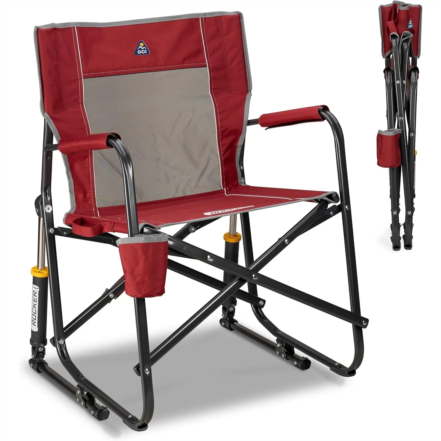Portable Folding Rocking Chair for Camping, Outdoor Rocker with Drink Holder and Durable Armrests, Comfortable Backrest
Portable Folding Rocking Chair for Camping, Outdoor Rocker with Drink Holder and Durable Armrests, Comfortable Backrest