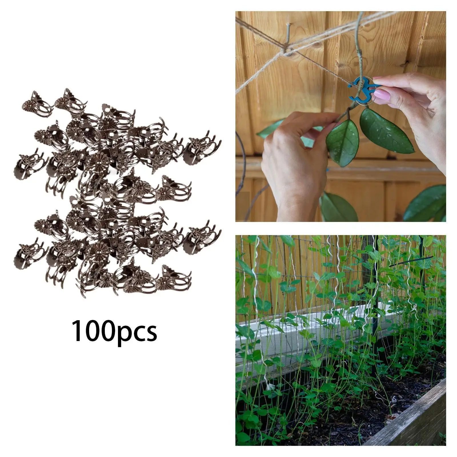 100Pcs Plant Support Clips Plants Stem Clamp Multipurpose Garden Vine Clips Vegetable Fastening Clip for Peppers Vegetables
100Pcs Plant Support Clips Plants Stem Clamp Multipurpose Garden Vine Clips Vegetable Fastening Clip for Peppers Vegetables