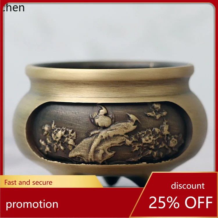 Cz all-copper three-legged double-ear carved small incense burner zen tea ceremony plum blossom sandalwood burner
Cz all-copper three-legged double-ear carved small incense burner zen tea ceremony plum blossom sandalwood burner
