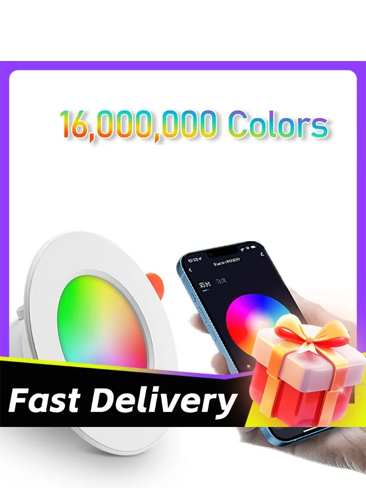 10W RGB Smart Spotlight Bluetooth-Compatible Recessed Ceiling Lamp Dimmable Recessed Down Light for Living Room Bedroom Decor
10W RGB Smart Spotlight Bluetooth-Compatible Recessed Ceiling Lamp Dimmable Recessed Down Light for Living Room Bedroom Decor