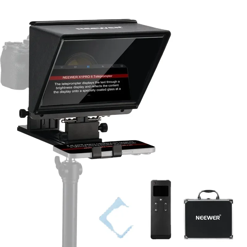 2026 X1 Pro II 9\" HD with Beamsplitter Glass RT113 Remote Control Quick Release for Smartphones & DSLRs Teleprompter
2026 X1 Pro II 9\" HD with Beamsplitter Glass RT113 Remote Control Quick Release for Smartphones & DSLRs Teleprompter