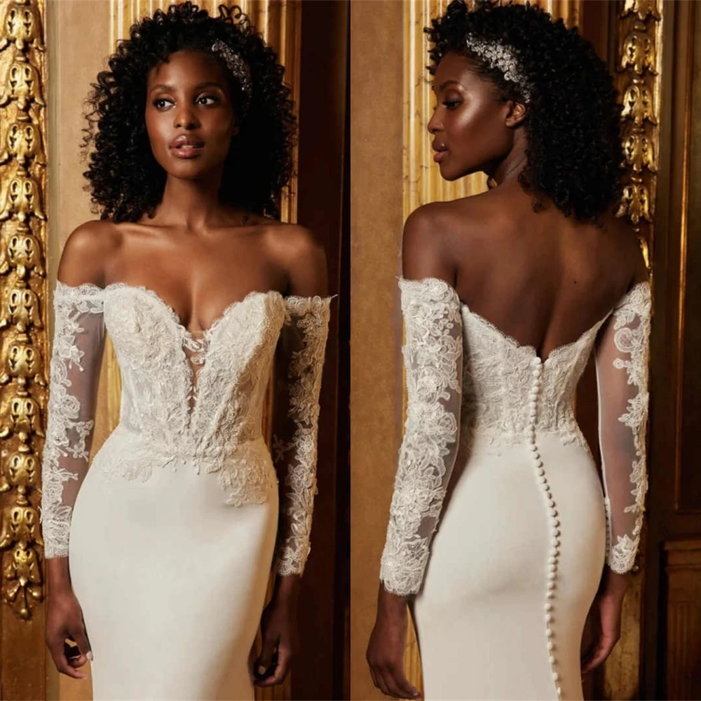 Customized Exquisite White Jersey Wedding Dress Delicate Strapless Cap Sleeve Long Sleeves Buttons Back Vestido De Novia
Customized Exquisite White Jersey Wedding Dress Delicate Strapless Cap Sleeve Long Sleeves Buttons Back Vestido De Novia
