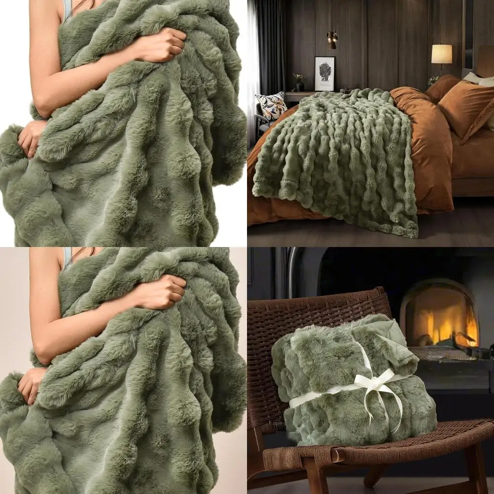 Twin Size Plush Rabbit Fur-Like Blanket, Soft & Warm for Bed or Couch, Reversible, Ideal for Fall & Winter, 60x80
Twin Size Plush Rabbit Fur-Like Blanket, Soft & Warm for Bed or Couch, Reversible, Ideal for Fall & Winter, 60x80