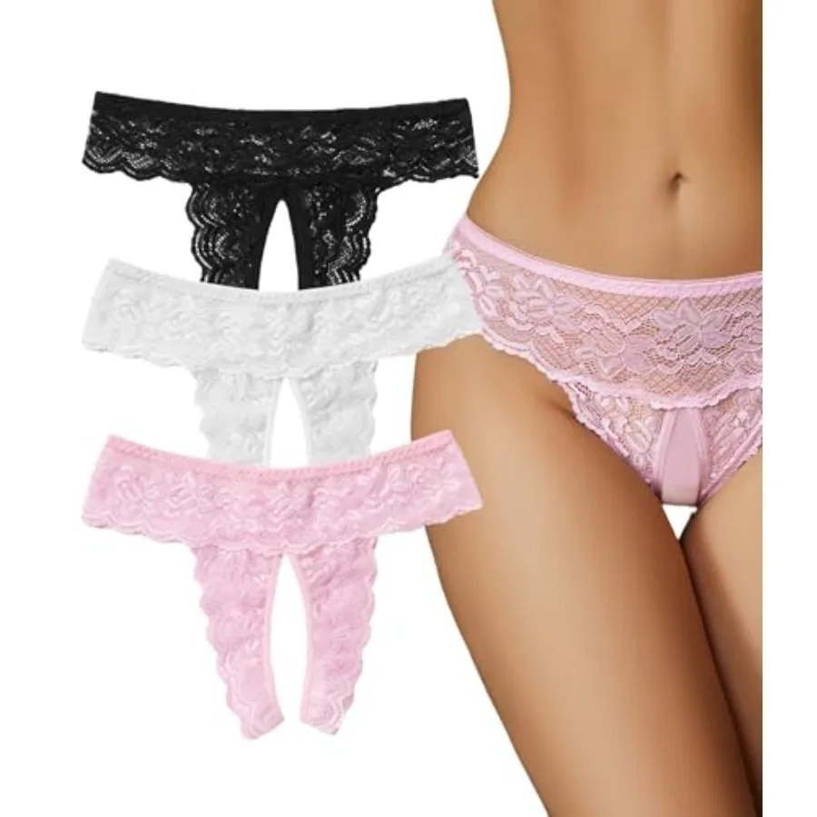 Sexy Panties for Women Tanga Underwear Lace Panties Hollow Out G-String Thong
Sexy Panties for Women Tanga Underwear Lace Panties Hollow Out G-String Thong