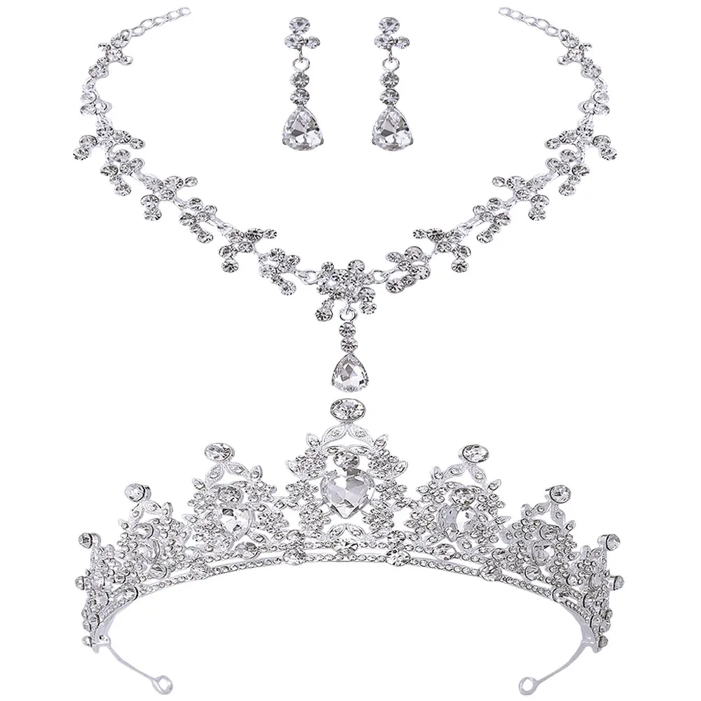 1Set Bridal Wedding Jewelry Tiara Earrings Necklace Elegant Design Wedding Accessories for Bride Crystal Rhinestone Headpieces
1Set Bridal Wedding Jewelry Tiara Earrings Necklace Elegant Design Wedding Accessories for Bride Crystal Rhinestone Headpieces