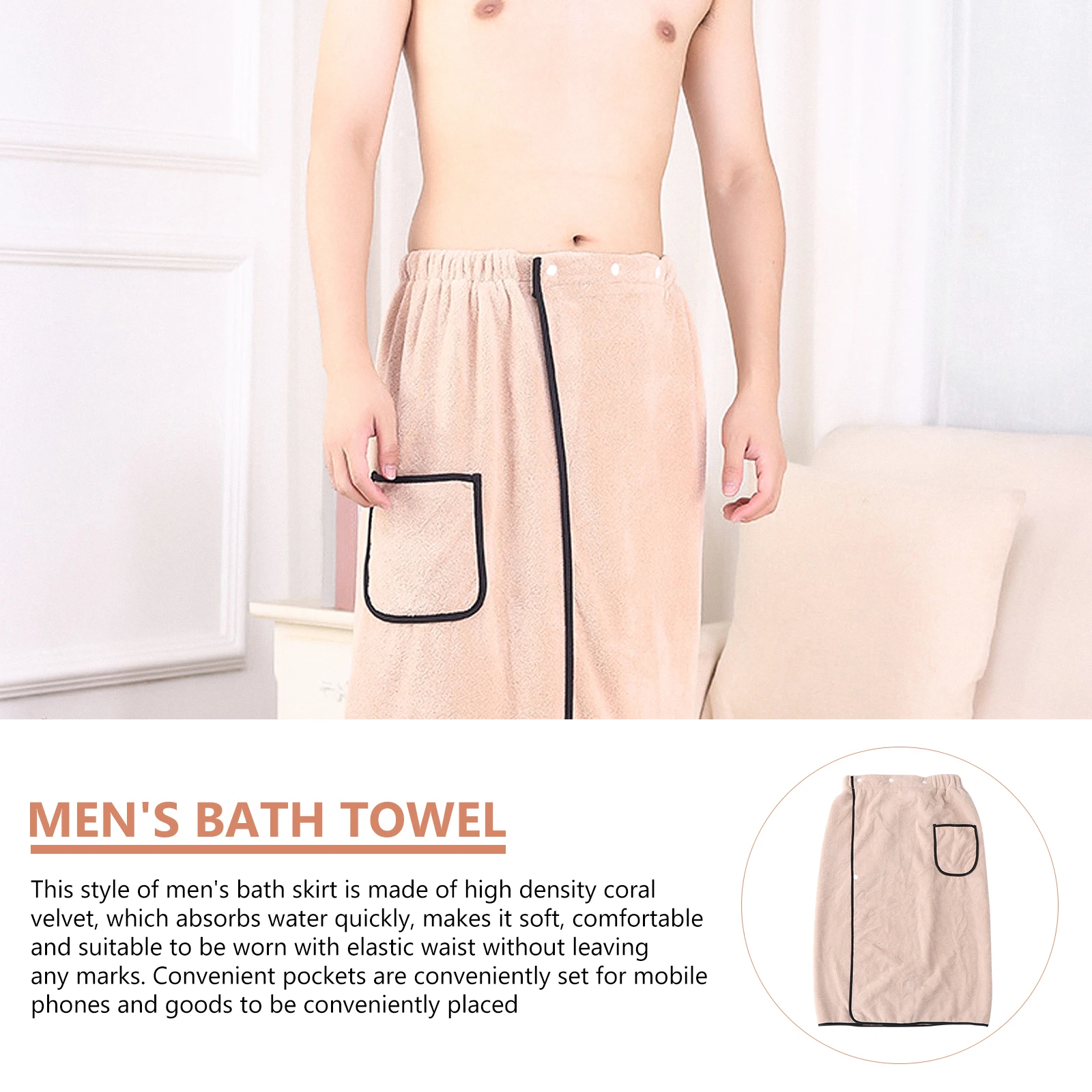 Coral Fleece Bath Towel Men Wearable Skirt Oversized High Density Quick Dry Travel Camels Color Soft Absorbent Household
Coral Fleece Bath Towel Men Wearable Skirt Oversized High Density Quick Dry Travel Camels Color Soft Absorbent Household
