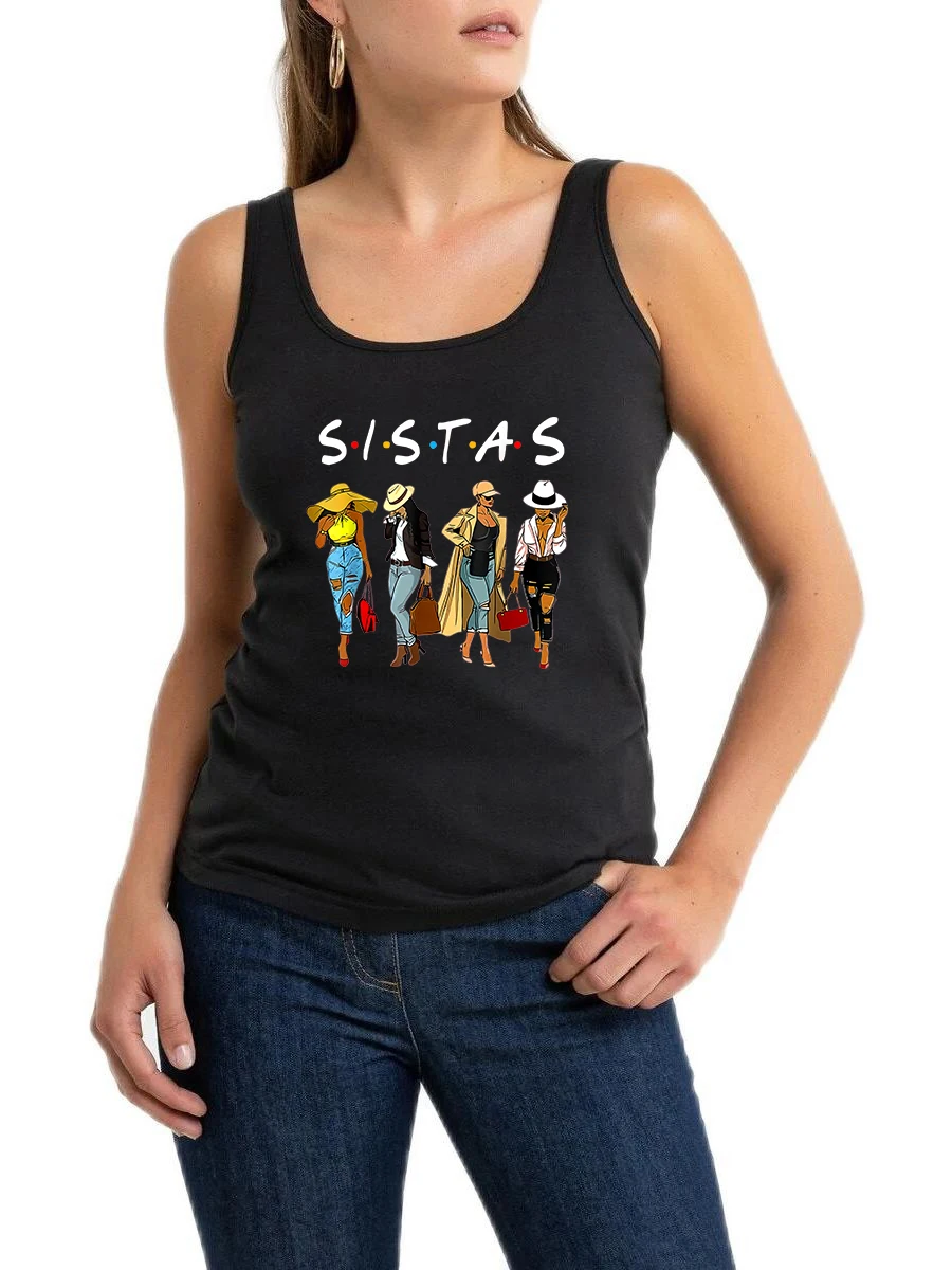 Proud Black Sistas Queen Melanin Afro African American Women Tee Shirt Casual Sexy Fitness Training Tank Tops
Proud Black Sistas Queen Melanin Afro African American Women Tee Shirt Casual Sexy Fitness Training Tank Tops