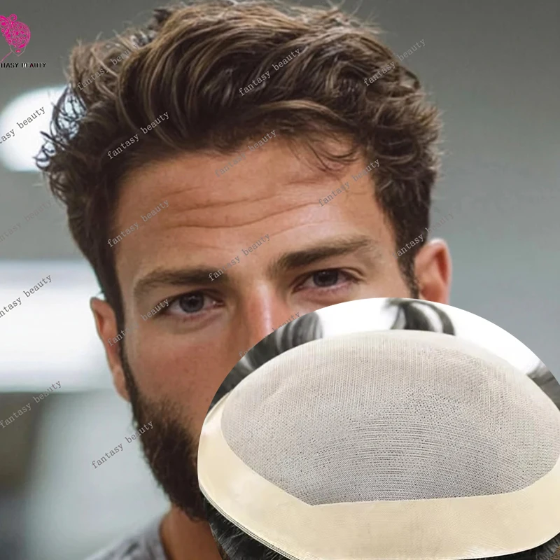 Прочный мужской парик-накладка 4 # # 2 # Системы замещения волос из натуральных волос: 3 пары париков-накладок Mono Lace NPU с волнистыми волосами 30 мм для мужчин с выпадением волос
Прочный мужской парик-накладка 4 # # 2 # Системы замещения волос из натуральных волос: 3 пары париков-накладок Mono Lace NPU с волнистыми волосами 30 мм для мужчин с выпадением волос