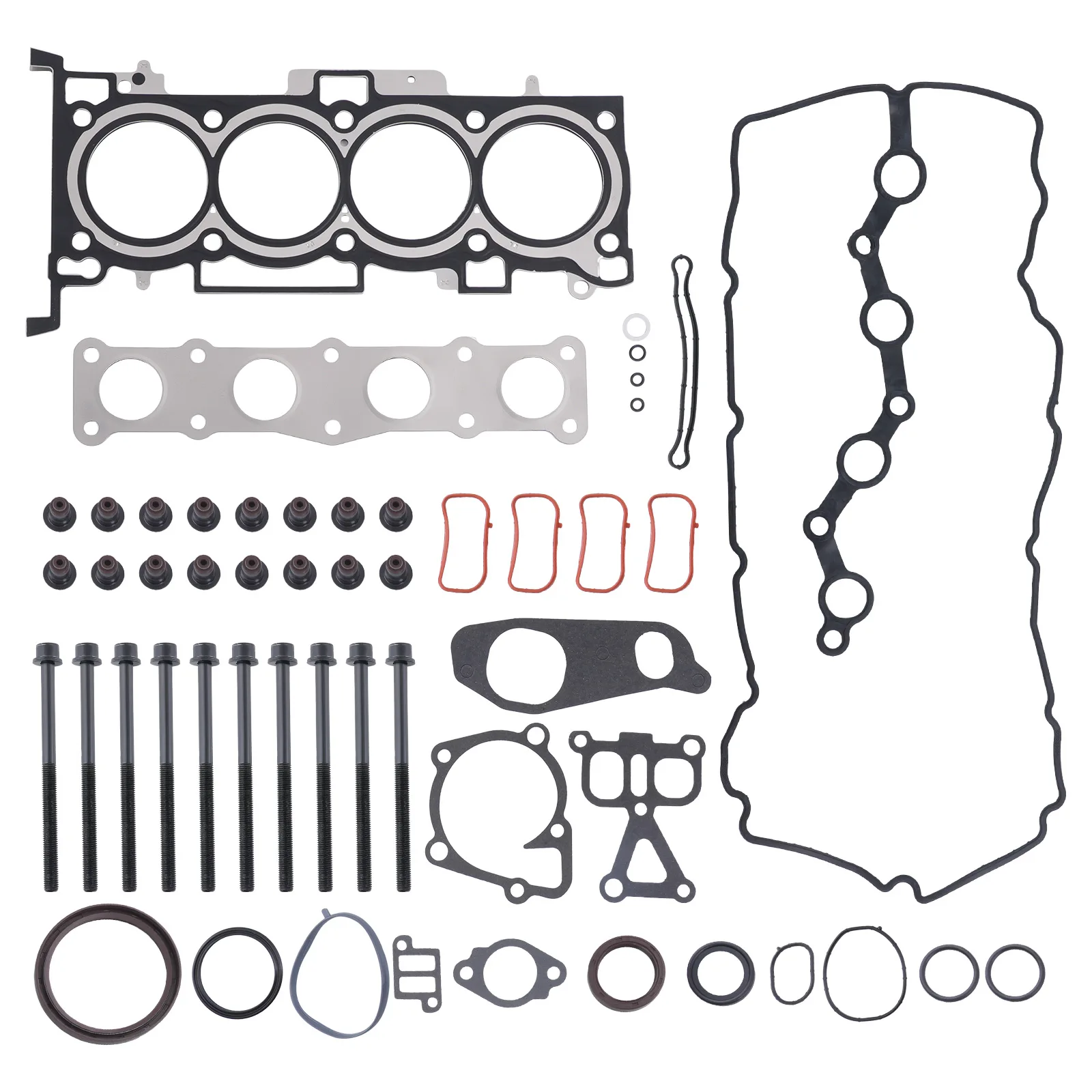 New G4KH Engine Overhaul Gasket Kit w/ Head Bolts For Hyundai Kia 2.0T 2012-2020
New G4KH Engine Overhaul Gasket Kit w/ Head Bolts For Hyundai Kia 2.0T 2012-2020