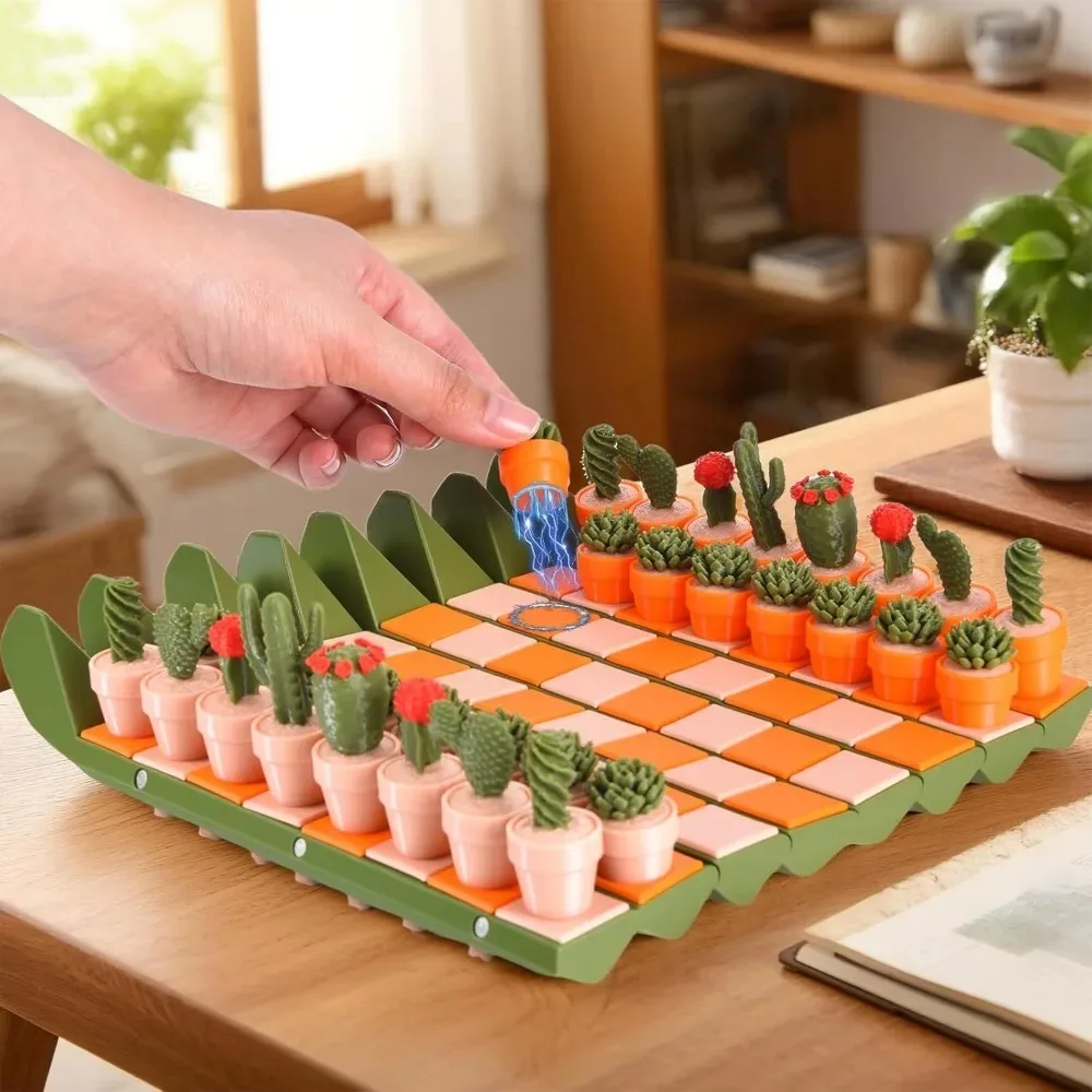 Cactus Chess Set 3D Cactichess Roll Up Portable Travel Chess Board Cactus Magnetic Chess Set Fun Chess Gift for Plant Lovers
Cactus Chess Set 3D Cactichess Roll Up Portable Travel Chess Board Cactus Magnetic Chess Set Fun Chess Gift for Plant Lovers