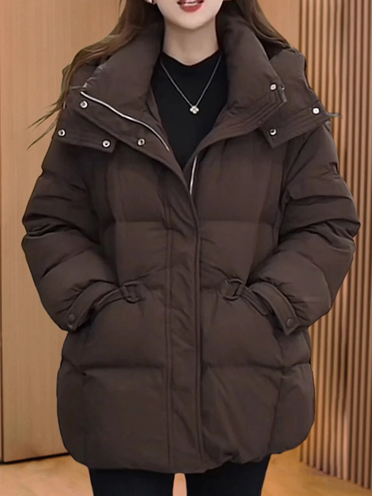 Faionable Thiened down Cotton Jaet Women's Loose Warm Winter Coat Korean Sle Long Sve Zipper Closure Color
Faionable Thiened down Cotton Jaet Women's Loose Warm Winter Coat Korean Sle Long Sve Zipper Closure Color