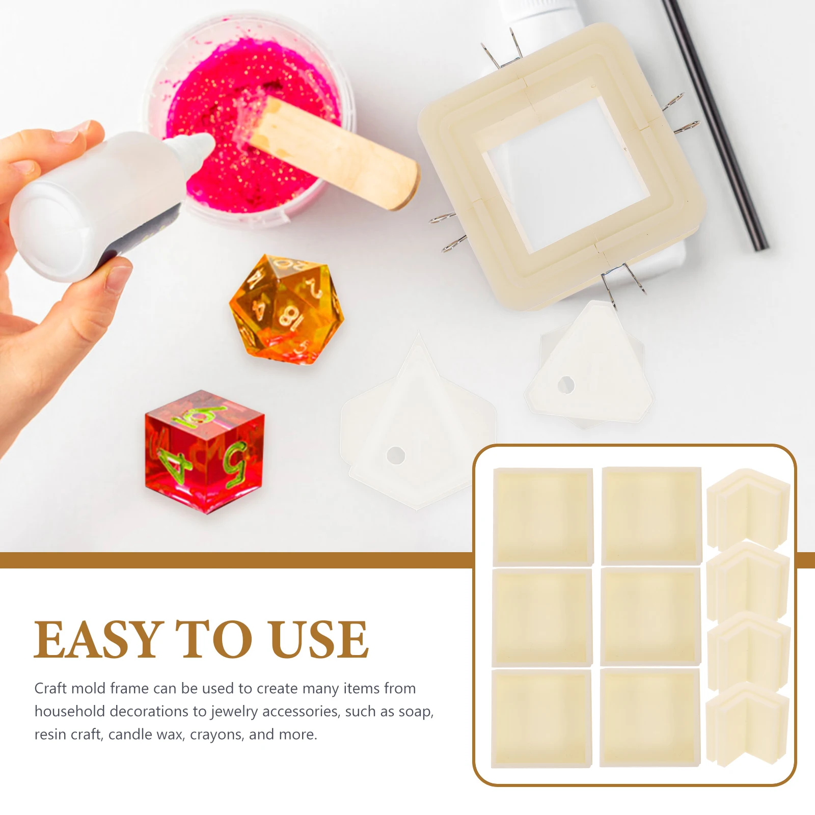 Adjustable Silicone Mold Frame Set for DIY Soap Resin Making Crafts Leak-Proof Manual Mold Housing for Home Decor Jewelry
Adjustable Silicone Mold Frame Set for DIY Soap Resin Making Crafts Leak-Proof Manual Mold Housing for Home Decor Jewelry