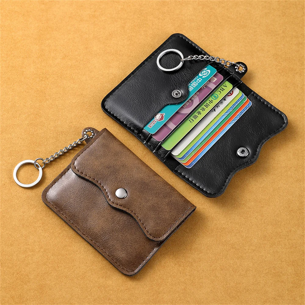 Oil Wax Leather Coin Purse Wallet With Keychain Multi-Card Slots Card Holder Portable Zipper Key Case Women Men Change Money Bag
Oil Wax Leather Coin Purse Wallet With Keychain Multi-Card Slots Card Holder Portable Zipper Key Case Women Men Change Money Bag