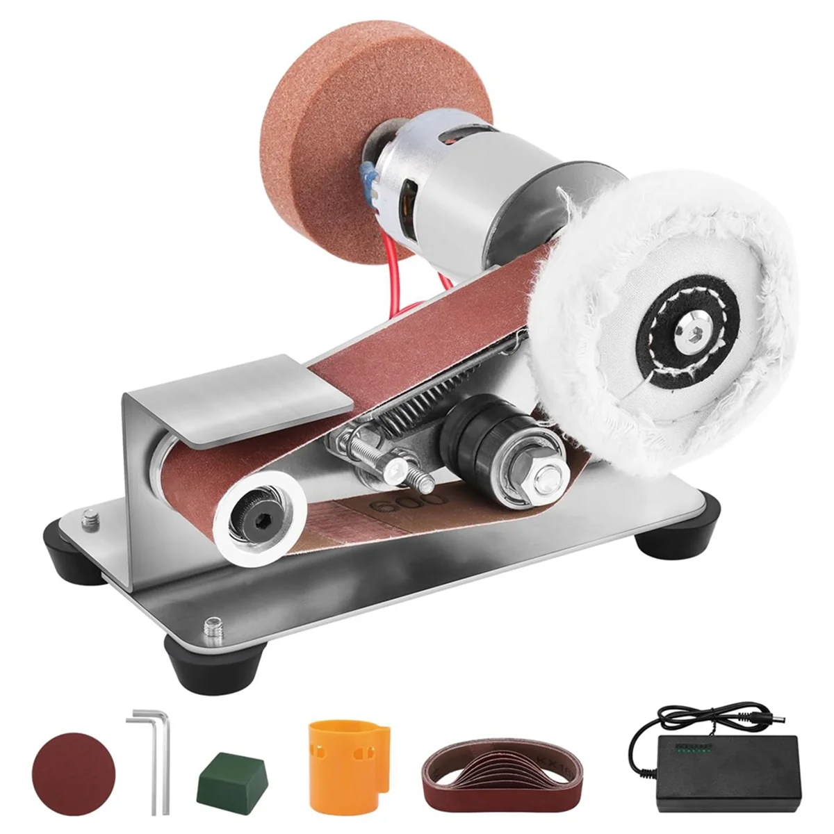 US Plug,Mini Belt Sander-Power Belt Sanders,Small Bench Belt Sander Machine,7 Gear Adjustable Speed Electric Belt Sander
US Plug,Mini Belt Sander-Power Belt Sanders,Small Bench Belt Sander Machine,7 Gear Adjustable Speed Electric Belt Sander