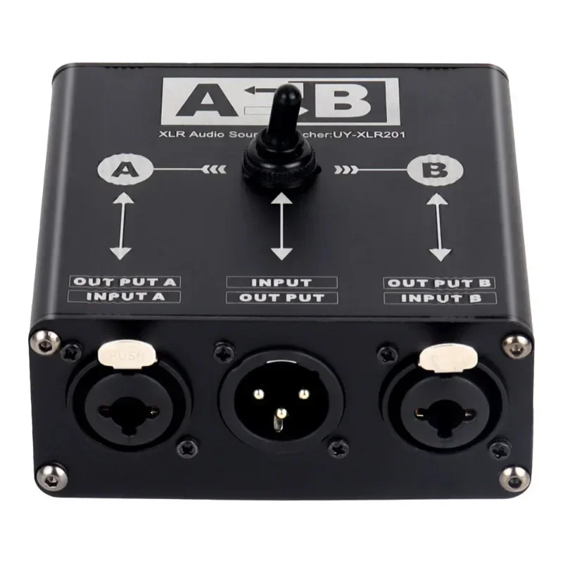 XLR Balanced Audio Source Switcher 2 In 1 Out Or 1 In 2 Out Manual Selector 2 Male 1 Female For Mic Sound Card Mixer
XLR Balanced Audio Source Switcher 2 In 1 Out Or 1 In 2 Out Manual Selector 2 Male 1 Female For Mic Sound Card Mixer