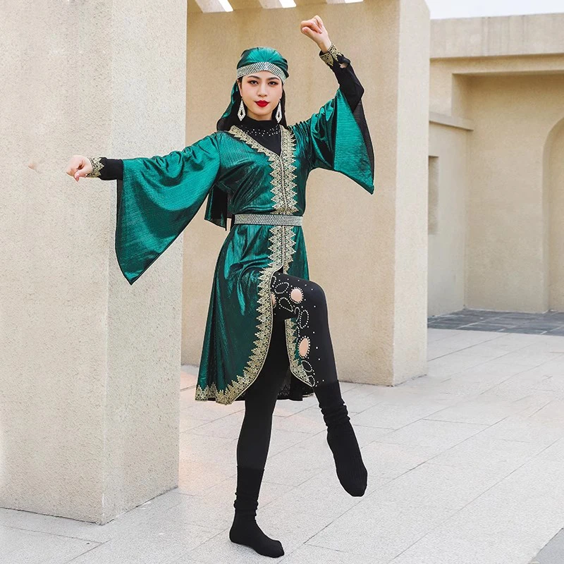 Retro 4pcs Set Folk Costume Women Dabke Performance Group Competition Outfit Praise Dance Embroidered Frock for Dancing Jacket
Retro 4pcs Set Folk Costume Women Dabke Performance Group Competition Outfit Praise Dance Embroidered Frock for Dancing Jacket