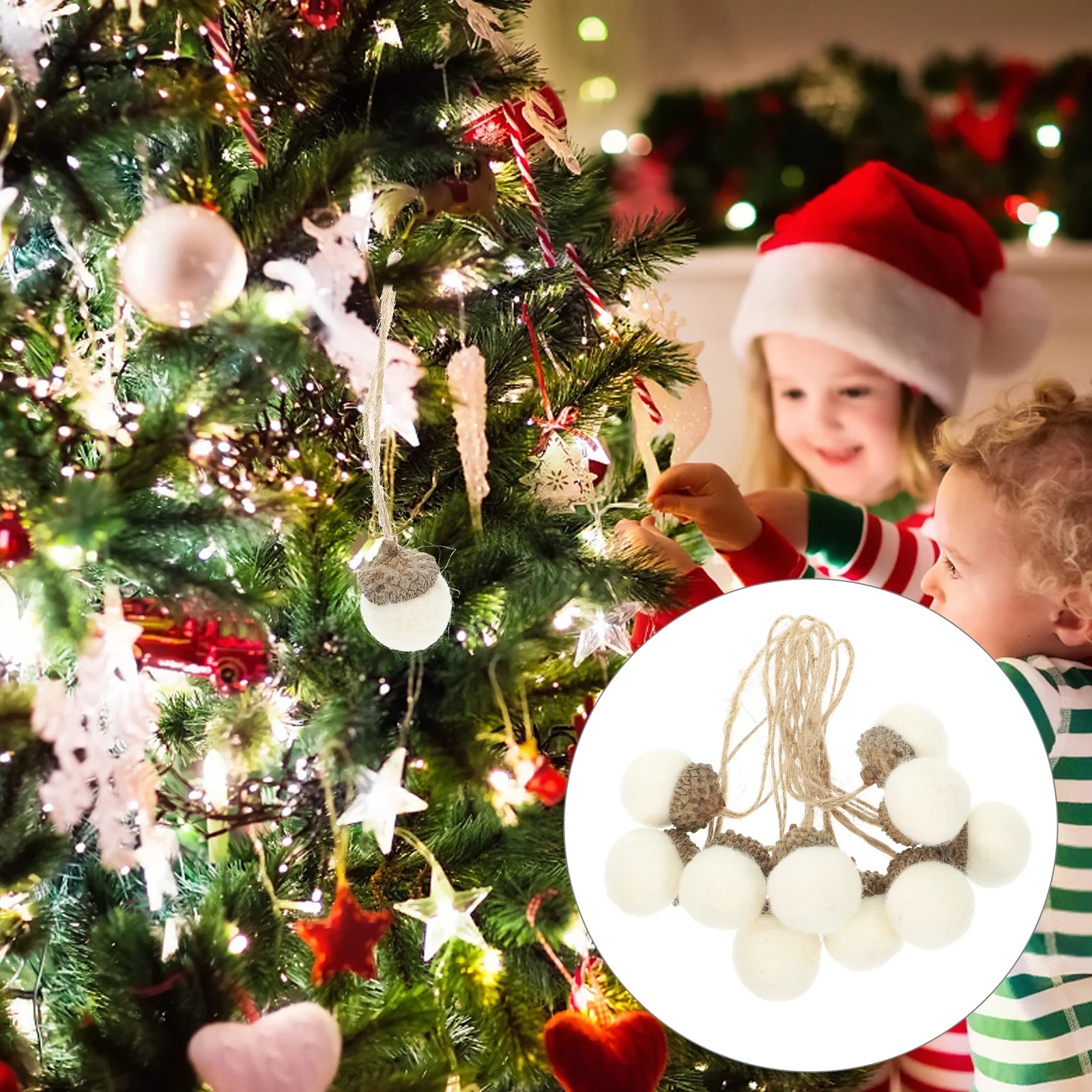 10 Pcs Indoor Felt Acorn Bunches Man Christmas Decorations Double Sided Tape Tree Crafts Xmas Pine Cones Decors
10 Pcs Indoor Felt Acorn Bunches Man Christmas Decorations Double Sided Tape Tree Crafts Xmas Pine Cones Decors