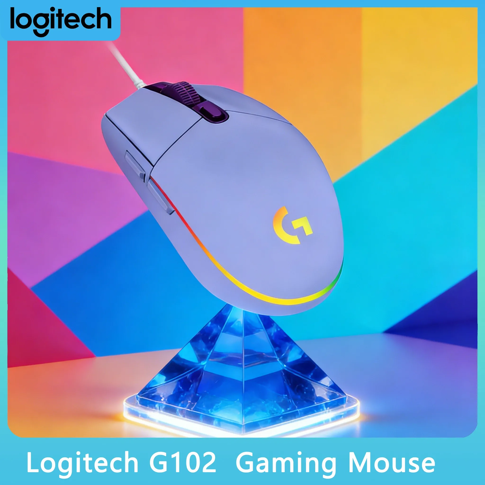 Logitech G102 Anti Slip Gaming Mouse RGB Backlit 8000DPI Fast Tracking Wired