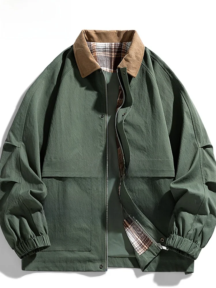 MoChao Men's Large Size Jacket Spring Autumn Style Casual Loose Handsome Turn-down Collar Outerwear Polyester Fiber Long Sleeve
MoChao Men's Large Size Jacket Spring Autumn Style Casual Loose Handsome Turn-down Collar Outerwear Polyester Fiber Long Sleeve