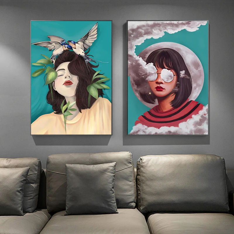 2pcs/Set Fashionable Women Canvas Poster Wall Art Picture Wall Decoration Hanging Paintings Modern Living Room Home Decor
2pcs/Set Fashionable Women Canvas Poster Wall Art Picture Wall Decoration Hanging Paintings Modern Living Room Home Decor