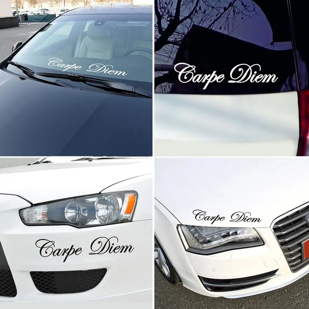 Stylish Decor Sticker Car Sticker Decals Carpe Diem Letters Design Car Vehicle Front Windshield Words Letter Car Stickers
Stylish Decor Sticker Car Sticker Decals Carpe Diem Letters Design Car Vehicle Front Windshield Words Letter Car Stickers
