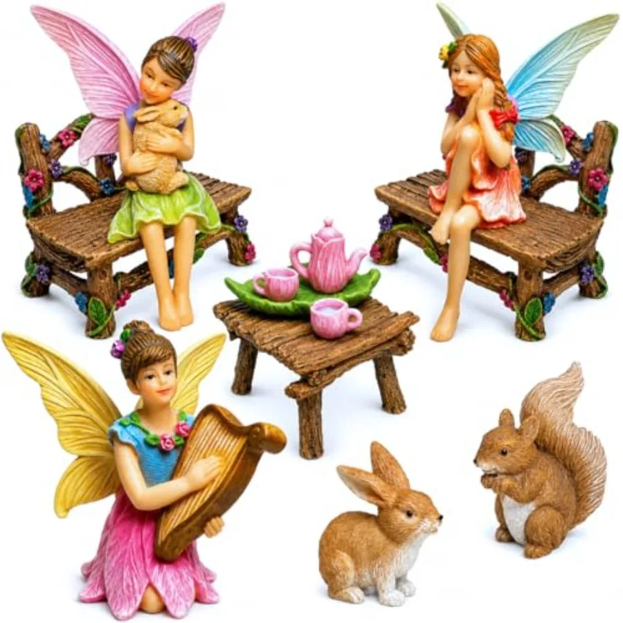 Fairy Garden Figurines - Miniature Decor Set 12 pcs - Statues and Accories - Outdoor and Indoor Garden Decor
Fairy Garden Figurines - Miniature Decor Set 12 pcs - Statues and Accories - Outdoor and Indoor Garden Decor
