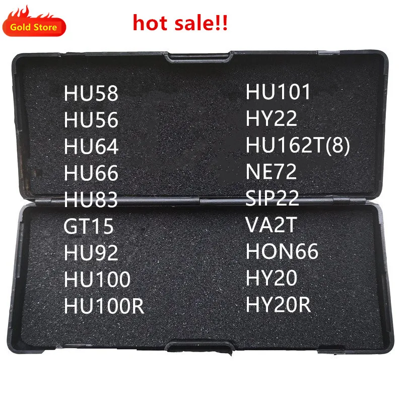 Hot Lishi 2 in 1 Tool HU58 HU56 HU64 HU66 HU83 GT15 HU92 HU100 HU100R HU101 HY22 HU162T(8) NE72 SIP22 VA2T HON66 HY20 HY20R TOOL
Hot Lishi 2 in 1 Tool HU58 HU56 HU64 HU66 HU83 GT15 HU92 HU100 HU100R HU101 HY22 HU162T(8) NE72 SIP22 VA2T HON66 HY20 HY20R TOOL