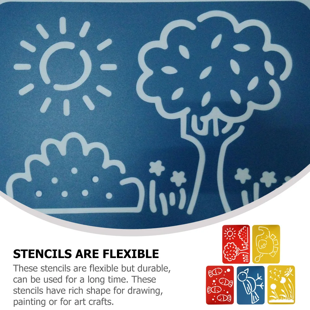 5pcs Painting Stencils A4 Hollow-Out Diy Drawing Molds For Kids Children Art Supplies Craft Templates Educational Tools
5pcs Painting Stencils A4 Hollow-Out Diy Drawing Molds For Kids Children Art Supplies Craft Templates Educational Tools