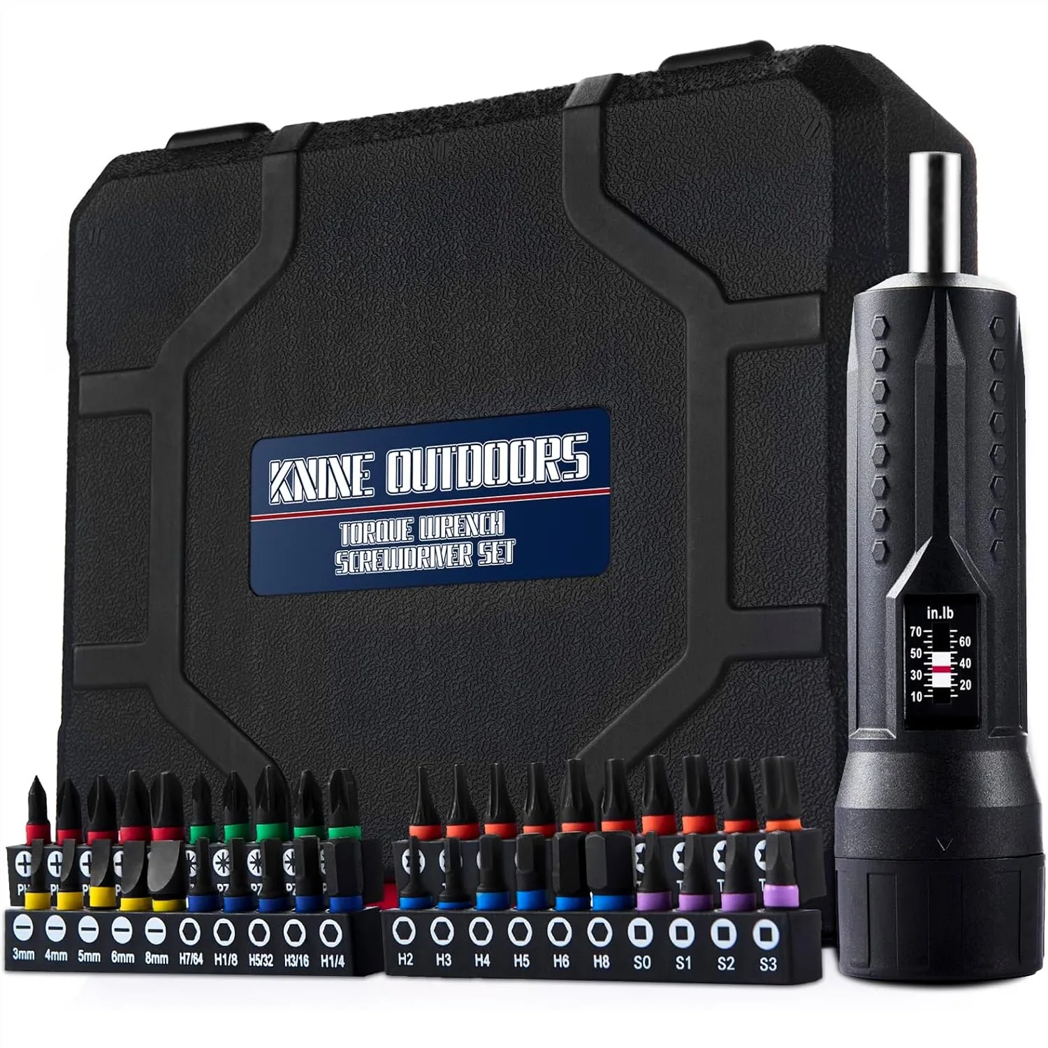 1/4" Torque Screwdriver Wrench Set 10-70 Inch Pounds With 40 Hex Bits T-Bar Handle Shaft Extension For Bike Repairing Maintenance
1/4" Torque Screwdriver Wrench Set 10-70 Inch Pounds With 40 Hex Bits T-Bar Handle Shaft Extension For Bike Repairing Maintenance