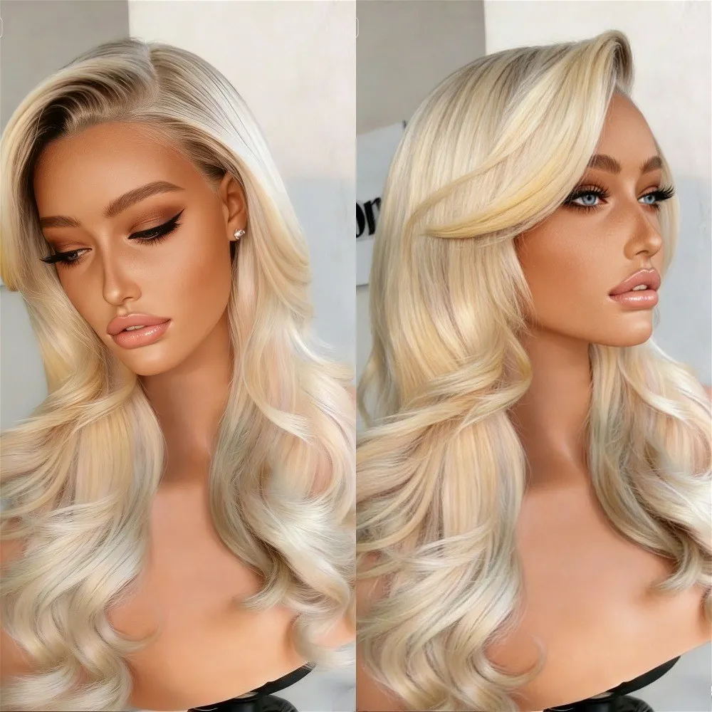 Синтетический парик 13x4 HD, светло-русый с темными корнями, волнистый, для повседневной носки, косплея, вечеринок, термостойкий
Синтетический парик 13x4 HD, светло-русый с темными корнями, волнистый, для повседневной носки, косплея, вечеринок, термостойкий