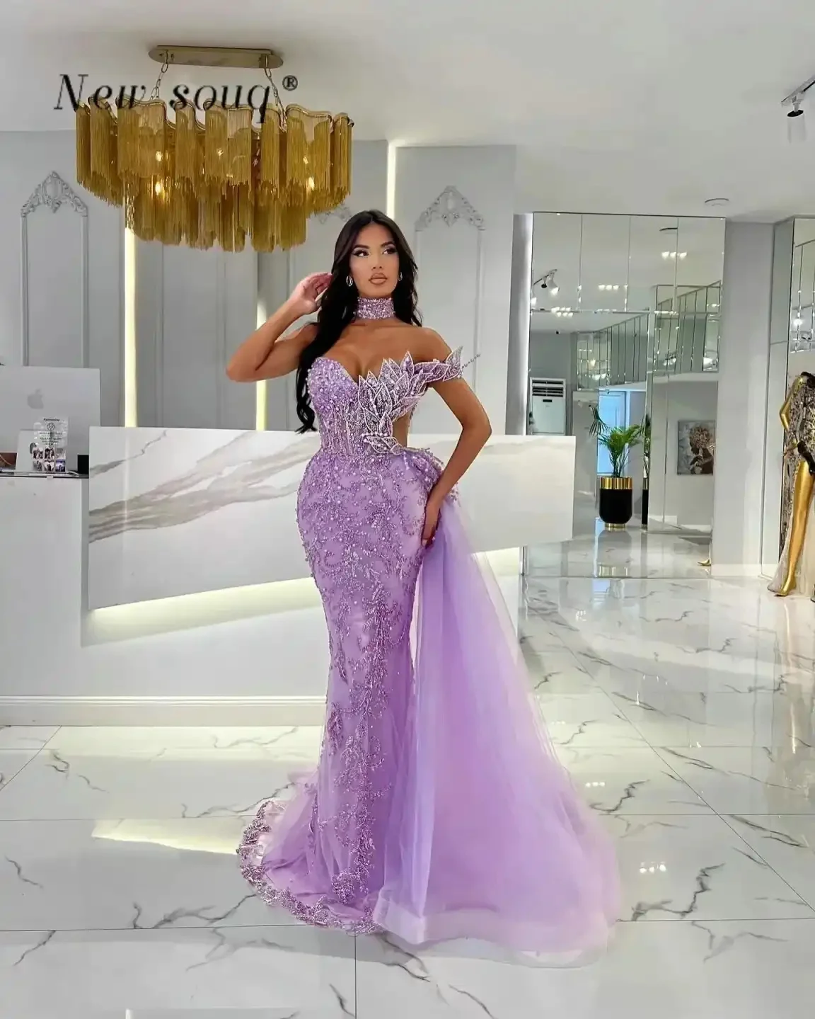 Изящные вечерние платья-русалка цвета сирени с шлейфом, инкрустированные жемчугом, на заказ, для торжественных мероприятий и свадеб для женщин
Изящные вечерние платья-русалка цвета сирени с шлейфом, инкрустированные жемчугом, на заказ, для торжественных мероприятий и свадеб для женщин