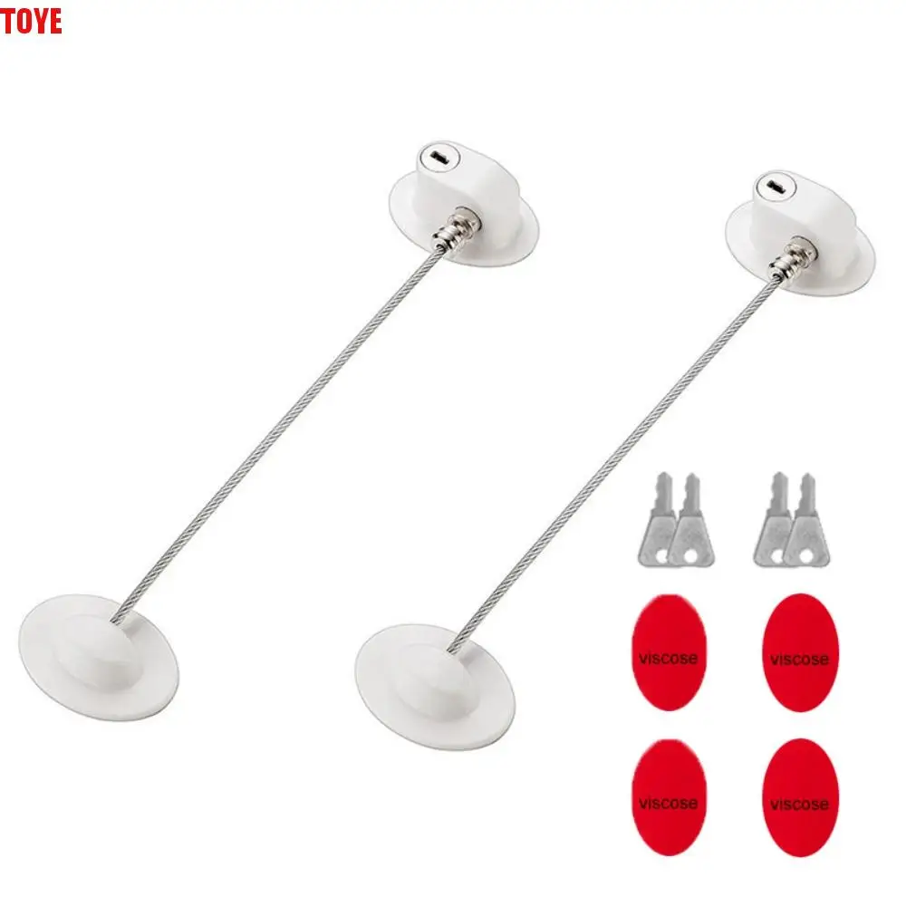 2Pcs Self Adhesive Children Safety Lock with Key Steel Wire Lock Rope Window Security Lock No Drilling Wear-resistant
2Pcs Self Adhesive Children Safety Lock with Key Steel Wire Lock Rope Window Security Lock No Drilling Wear-resistant