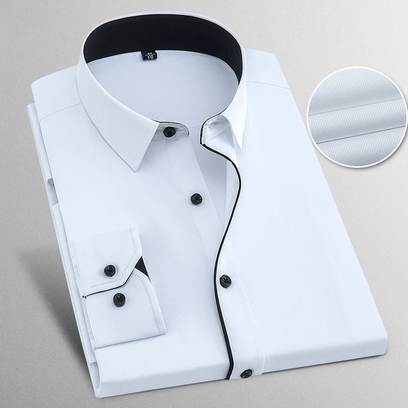 Fashion Button Up Men's Dress Shirt Oversized White Blue Male Pocketless Business Formal Shirts Plus Size 6XL 7XL 8XL
Fashion Button Up Men's Dress Shirt Oversized White Blue Male Pocketless Business Formal Shirts Plus Size 6XL 7XL 8XL