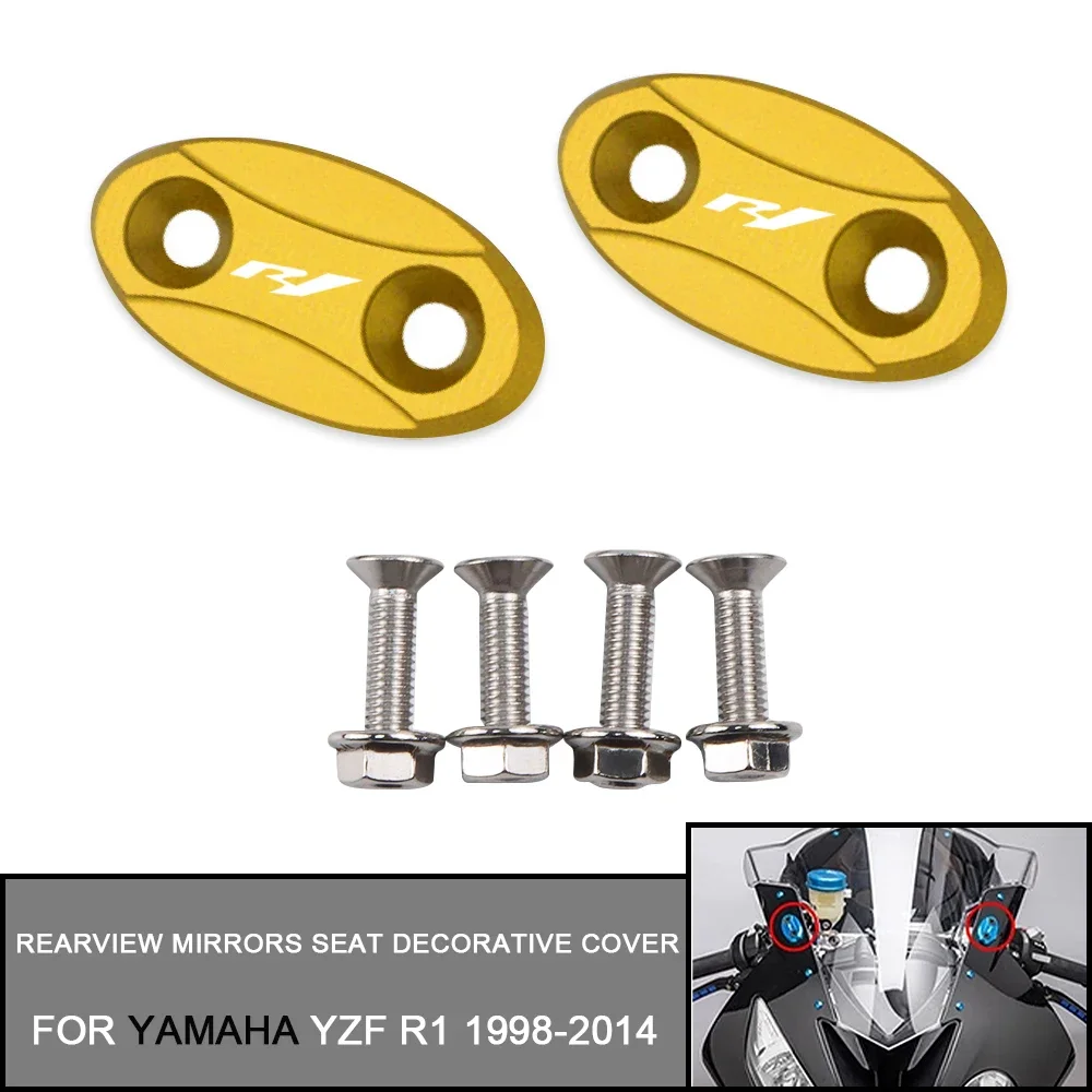 For Yamaha YZF R1 1998-2014 2013 YZF R1 Rearview Mirrors Seat Decorative Cover Mirror Base Windshield Drive Mirror Hole Cover
For Yamaha YZF R1 1998-2014 2013 YZF R1 Rearview Mirrors Seat Decorative Cover Mirror Base Windshield Drive Mirror Hole Cover