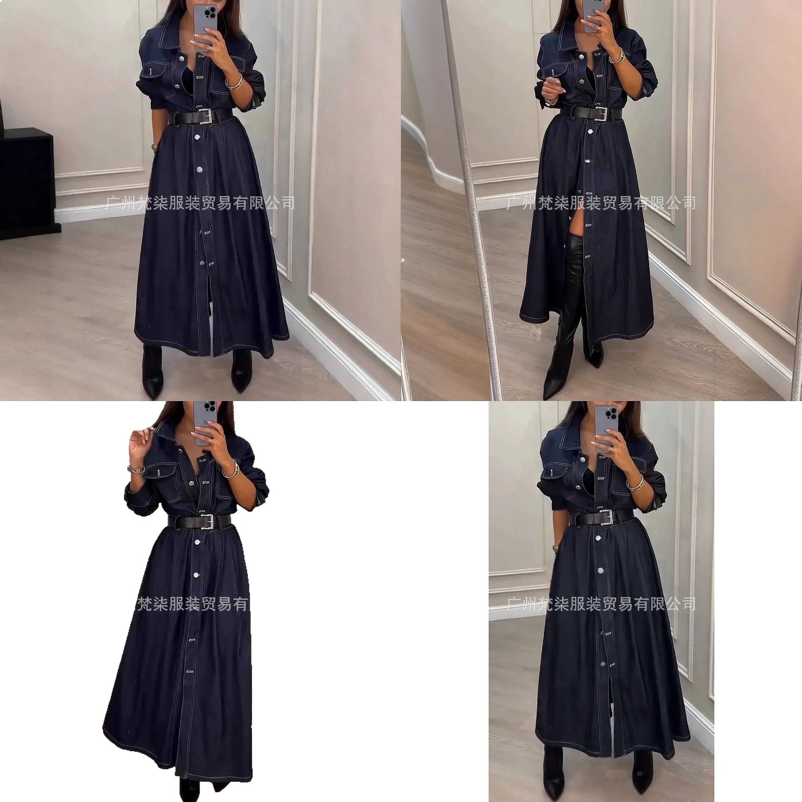 Denim Shirt Dress Women Spring Summer Fashion Retro Office Dresses Overall Jumpsuit Playsuit
Denim Shirt Dress Women Spring Summer Fashion Retro Office Dresses Overall Jumpsuit Playsuit