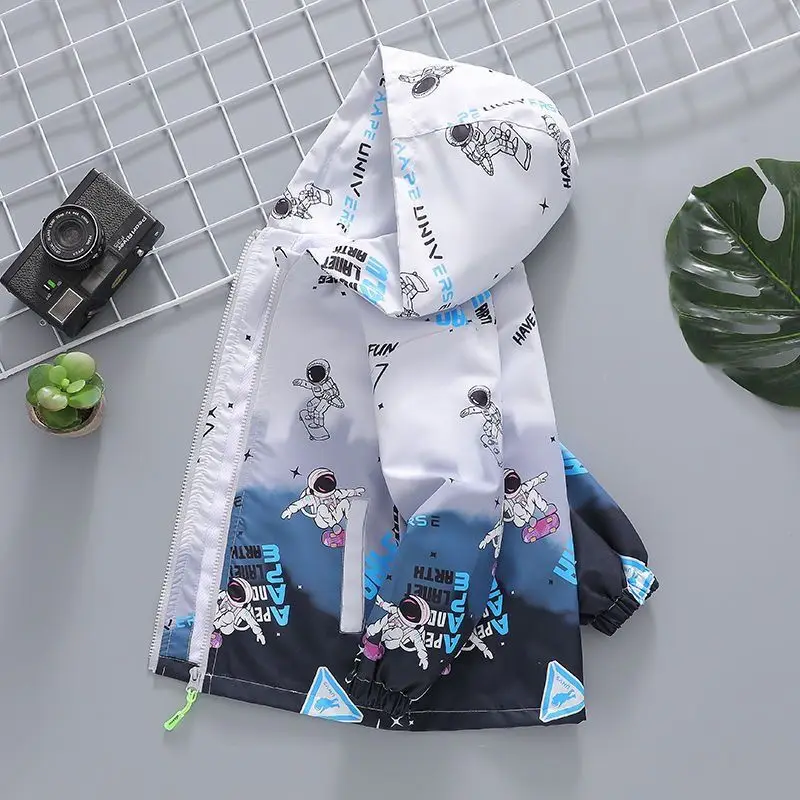 Spring Autumn Boys Coats Printed Cartoon Astronaut Hooded Zipper Jackets For Kids 2-10 Years Old Children Windbreaker Outerwear
Spring Autumn Boys Coats Printed Cartoon Astronaut Hooded Zipper Jackets For Kids 2-10 Years Old Children Windbreaker Outerwear