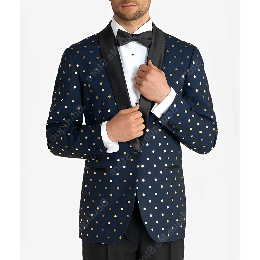 Chic Hot Selling Single Breasted Men Suit With Gold Dot Two Pieces(Jacket+Pants) Outfits Casual Party Prom Wedding Set
Chic Hot Selling Single Breasted Men Suit With Gold Dot Two Pieces(Jacket+Pants) Outfits Casual Party Prom Wedding Set