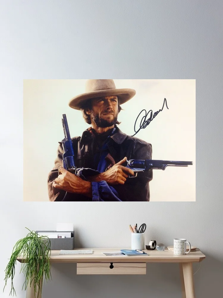 CLINT EASTWOOD Signed Movie, Art Print Silk Poster Home Wall Decor
CLINT EASTWOOD Signed Movie, Art Print Silk Poster Home Wall Decor